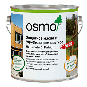 Защитное масло с УФ-фильтром Osmo UV Schutz Ol Кедр натур 431 2,5 л