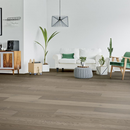 Паркетная доска Tarkett Rumba Дуб Модерн Серый браш Oak Modern Grey BR фото 2