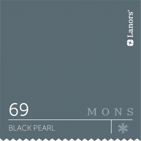 Краска Lanors Mons Цвет Black Pearl 69 Черный Жемчуг Eggshell 1 Л