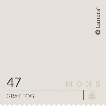 Краска Lanors Mons Цвет Gray Fog 47 Серый Туман Satin 2,5 Л