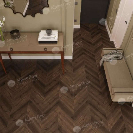 SPC ламинат Alpine Floor Chevron Alpine ECO 18-12 Дуб Мокка фото 2