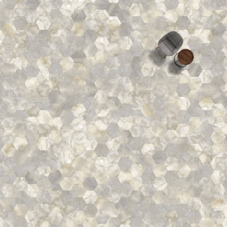 Виниловый пол Moduleo Moods Big Hexagon Cloud Stone 46244