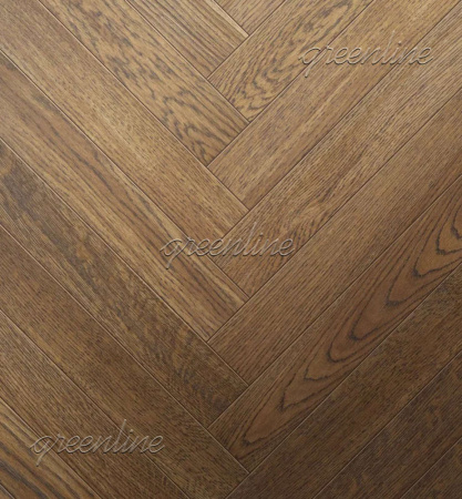 Инженерная доска Английская елка Greenline Ultima 802 Дуб Атлантик 600х130х15