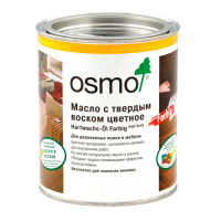 Цветное масло с твердым воском для дерева Osmo Hartwachs-Ol Farbig Белое прозрачное 3040 0,75 л