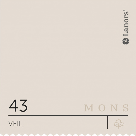 Краска Lanors Mons Цвет Veil 43 Вуаль Eggshell 4,5 Л