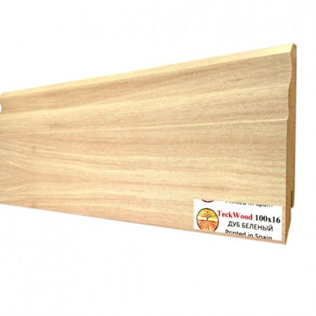 Плинтус TeckWood фигурный дуб Беленый 100×16