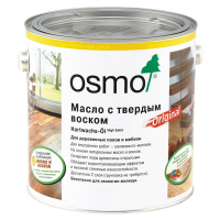 Масло с твердым воском для дерева Osmo Hartwachs-Ol Original Бесцветное полуматовое 3065 2,5 л
