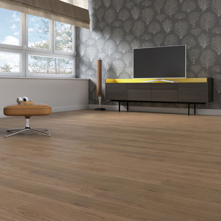 Паркетная доска Baltic Wood Дуб вилла Тайп и тайп лак однополосный Oak TAUPE & TAUPE