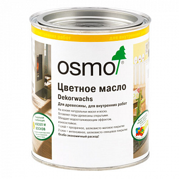 Цветное масло для дерева прозрачный тон Osmo Dekorwachs Transparent Tone Береза 3136 0,75 л