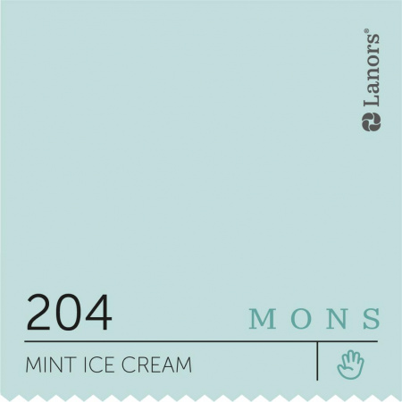 Краска Lanors Mons Цвет Mint Ice Cream 204 Мятное Мороженое Kids 1 Л