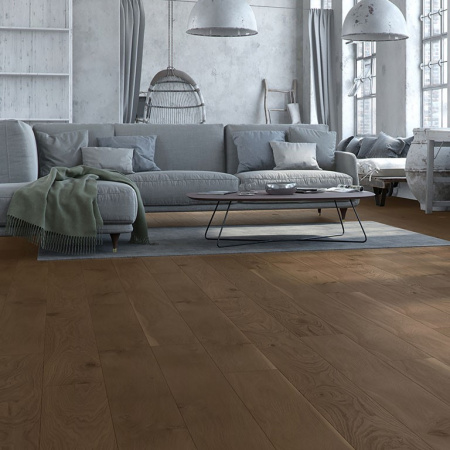Паркетная доска Baltic Wood Дуб юник Кофе и кофе масло однополосный Oak COFFE & COFFE
