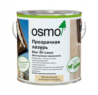Бесцветная лазурь для древесины Osmo Klar-Öl Lasur шелковисто-матовая 000 2,5 л
