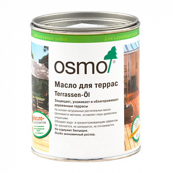 Масло для террас Osmo Terrassen-Ole Термодревесина натуральный тон 010 0,125 л