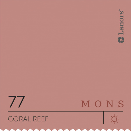 Краска Lanors Mons Цвет Coral Reef 77 Коралловый Риф Satin 4,5 Л