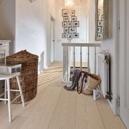 Паркетная доска Meister HD 400 Lindura Дуб натур арктический белый лак 8735 Natural arctic white oak фото 2