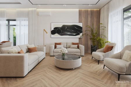 SPC ламинат Vinilam Parquet Herringbone IS11355 Паркет Монпелье