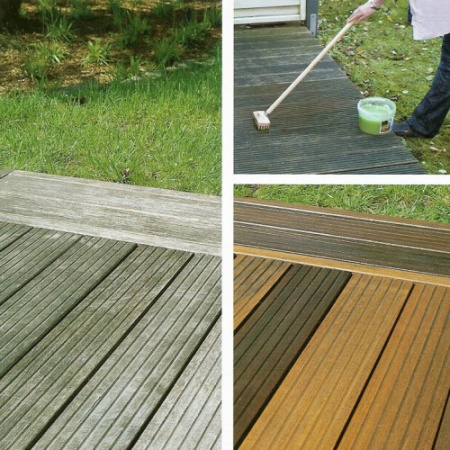 Средство для удаления серого слоя древесины Osmo Holz Entgrauer Kraft Gel 2,5 л фото 2