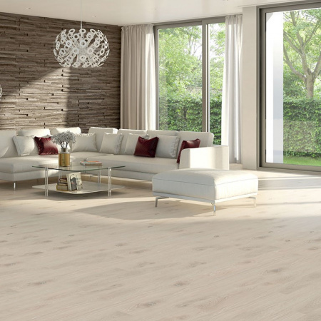 Паркетная доска Baltic Wood Дуб коттедж Айвори и крим лак однополосный Oak IVORY & CREAM