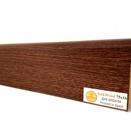 Плинтус TeckWood прямой скругленный Дуб Бронза 75×16