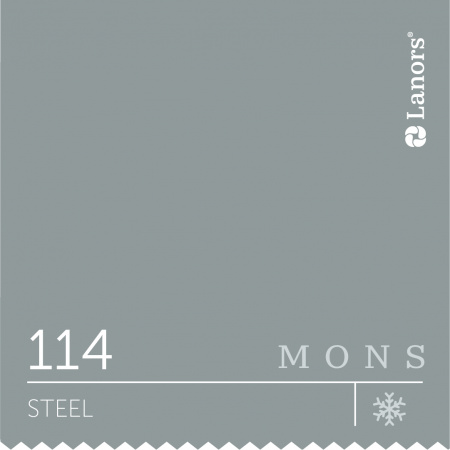 Краска Lanors Mons Цвет Steel 114 Стальной Satin 2,5 Л