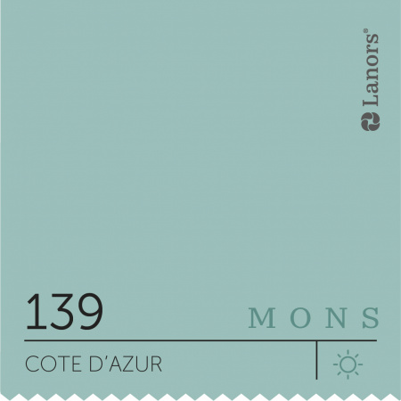 Краска Lanors Mons Цвет Cote d’Azur 139 Лазурный Берег. Satin 1 Л