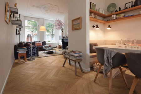 Паркетная доска Meister PS 500 Residence Дуб гармония лак 8027 елка 710х142х13 Oak harmonious фото 2