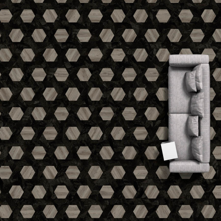 Виниловый пол Moduleo Moods Big Hexagon Blackjack Oak 22937